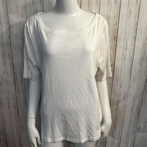 Chico’s Ultimate Tee White Cotton Round Neck Sz 3 XL